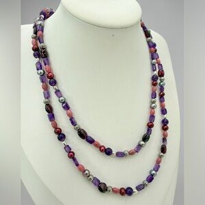 Carolyn Pollack “Sincerely Southwest” Amethyst Rhodonite Raspberry Pearl 36”